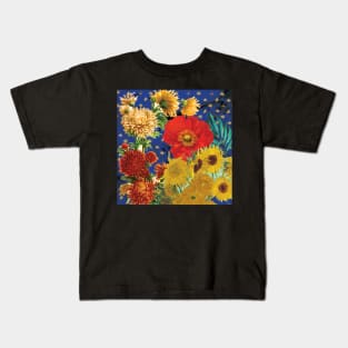 Van Gogh Inspired Floral Pattern Kids T-Shirt